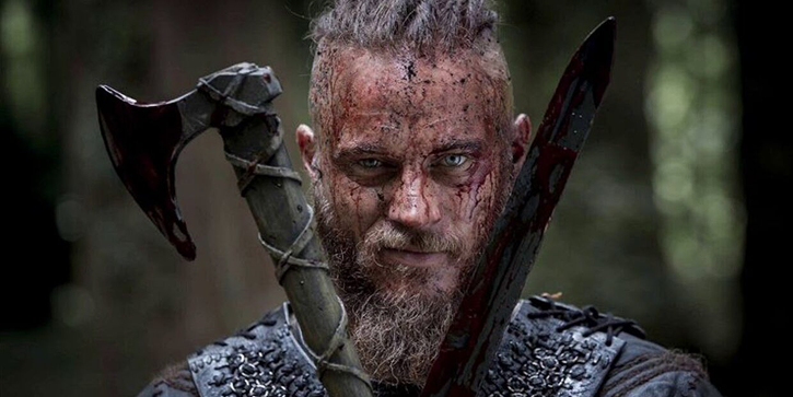 Рагнар Лодброк - фото из сериала Викинги Засмотрено на viju